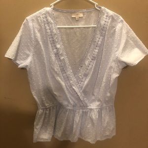 Baby Blue LOFT Blouse